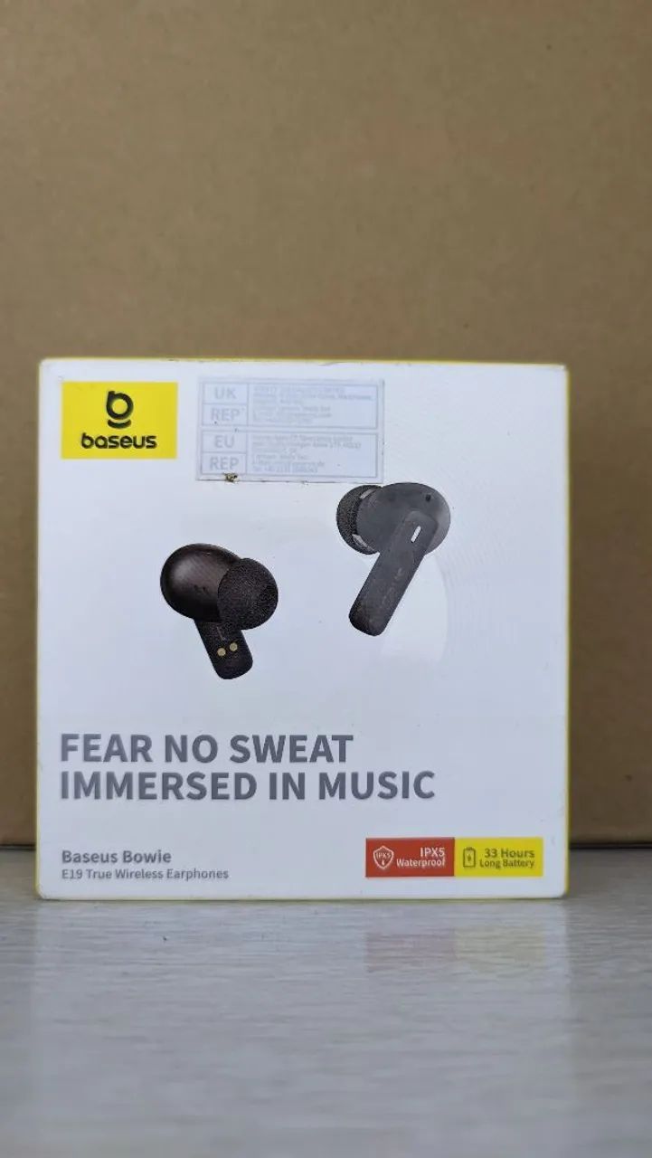 Fone de Ouvido Bluetooth Baseus Bowie E19 - 33 horas de bateria