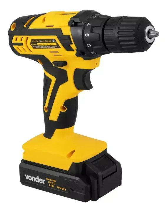Parafusadeira furadeira com impacto a bateria 12 V fonte bivolt com jogo com 74 acessórios - Foto 2