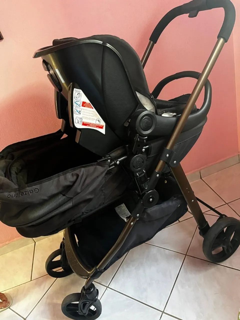 Carrinho moisés com bebê conforto - Galzerano - Foto 2
