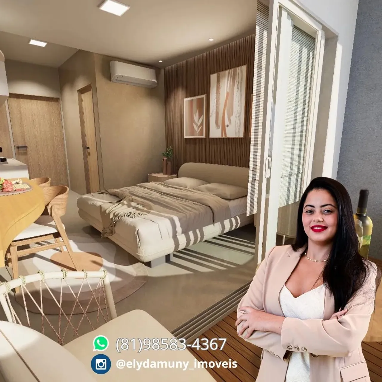 Lindos Flats Studios com Lazer Completo em Tamandaré