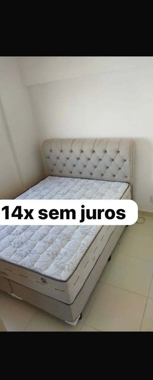 Cama box colchão molas e base 