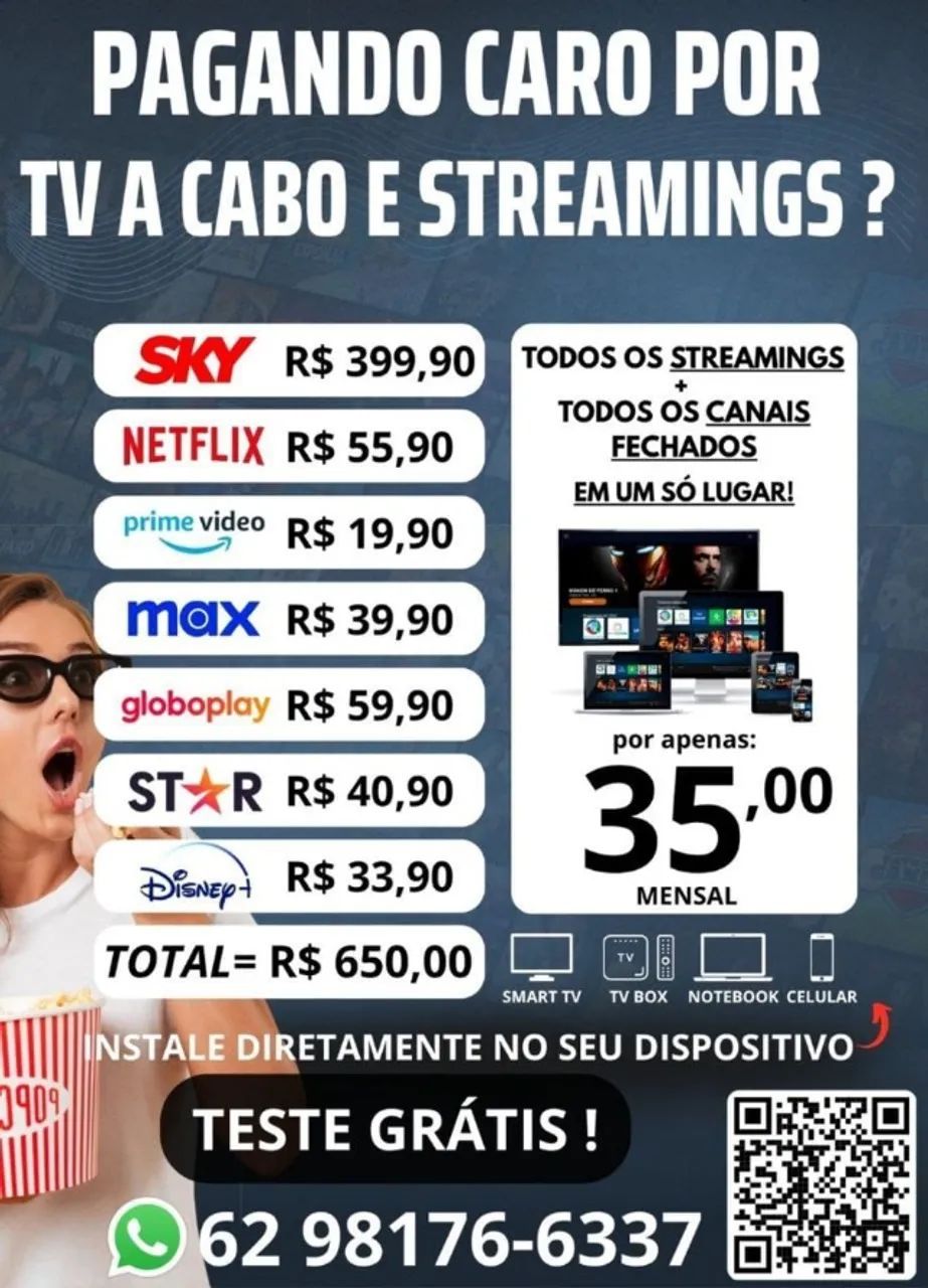 Antena para Smart TV com Suporte Técnico e Teste Gratls - Foto 2