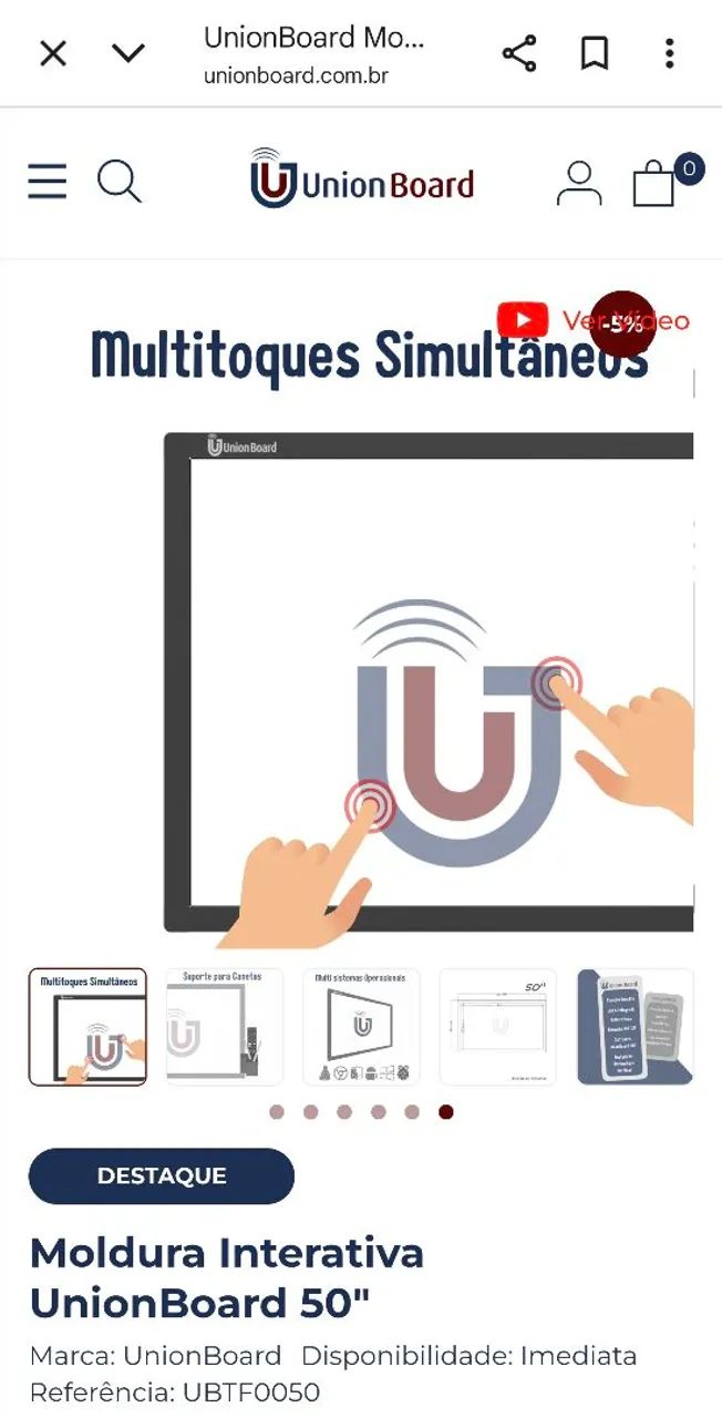 Moldura interativa Unionboard 50" - Foto 4