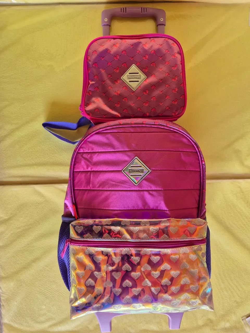 Mochila de Rodinhas Infantil Sestini - Rosa