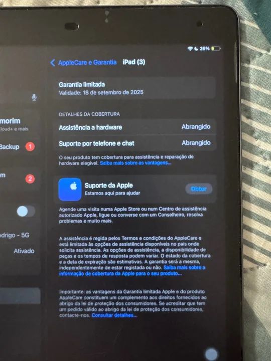 Ipad 9ª + acessórios - Garantia de fábrica - Perfeito estado - Foto 6