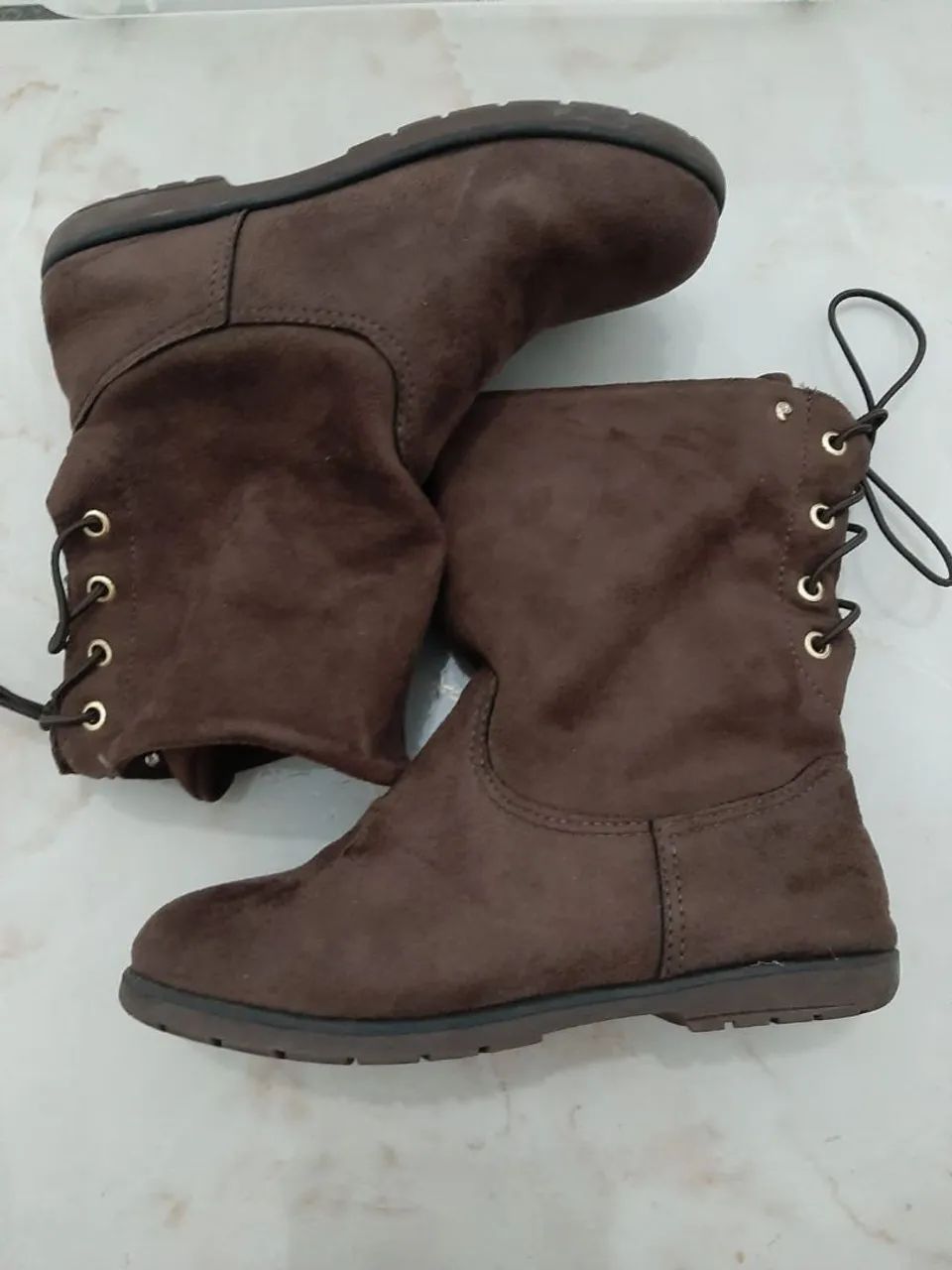 Botas infantis marrons - Foto 3