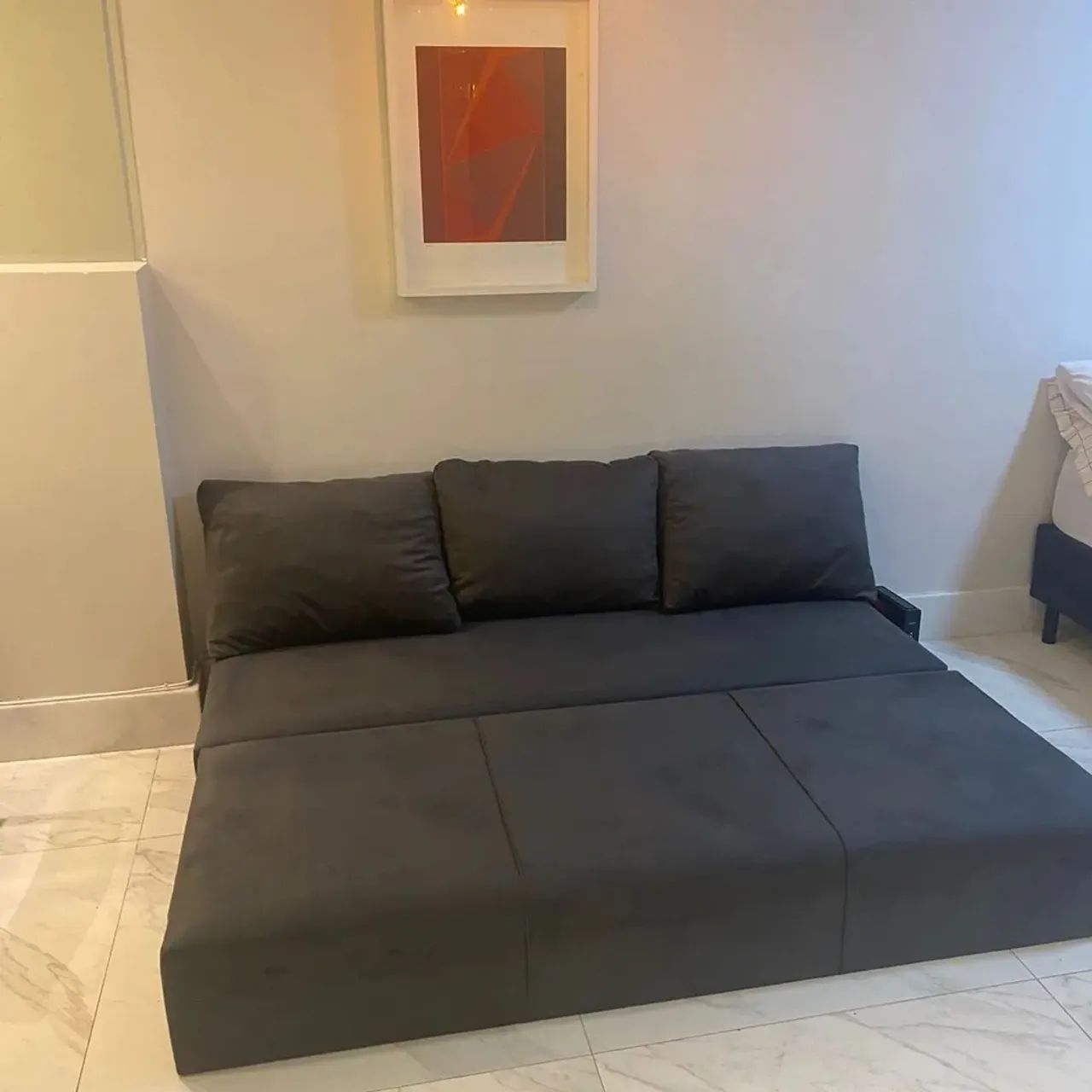 Sofá cama casal aproveite mais o seu espaço produtos novos de fábrica - Foto 4