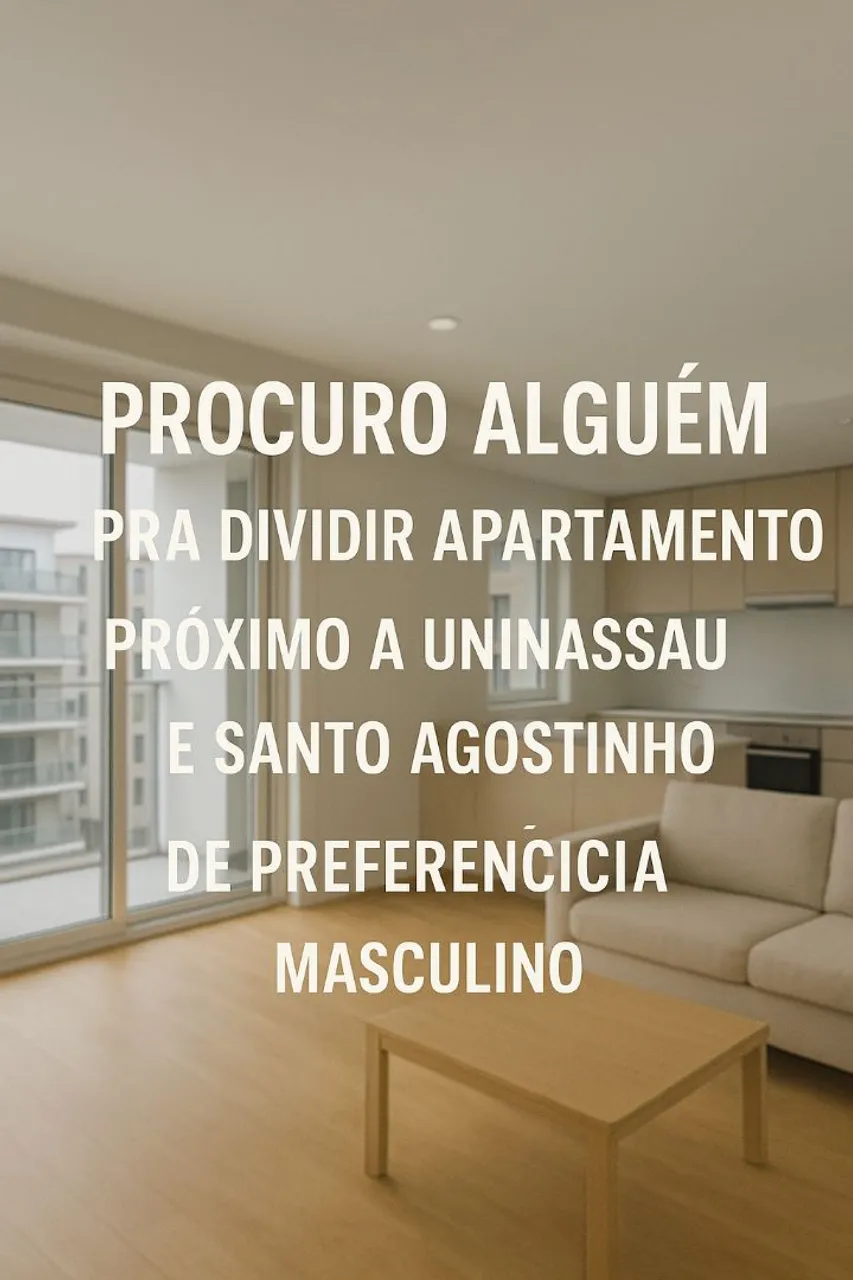 Procuro alguém pra dividir apartamento com dispensas.