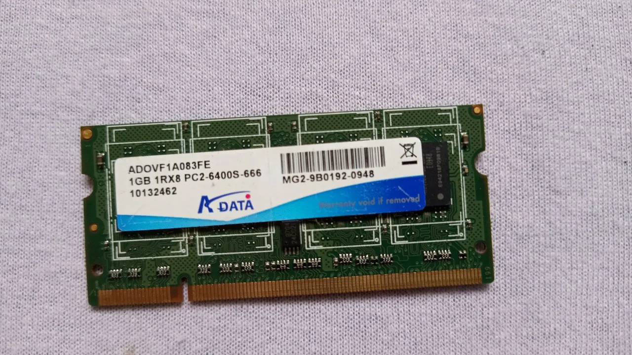 Memória RAM AData 1GB DDR2 666MHz