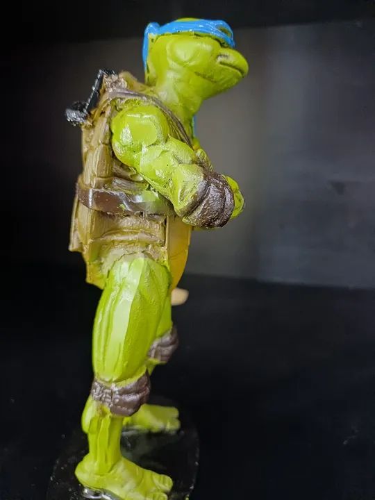 Boneco Resina Leonardo Mutant Ninja Turtles Estátua 18cm - Foto 4