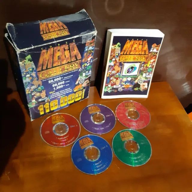 Corel Mega Gallery. Original Caixa, Livro e 5 cds - Periféricos e