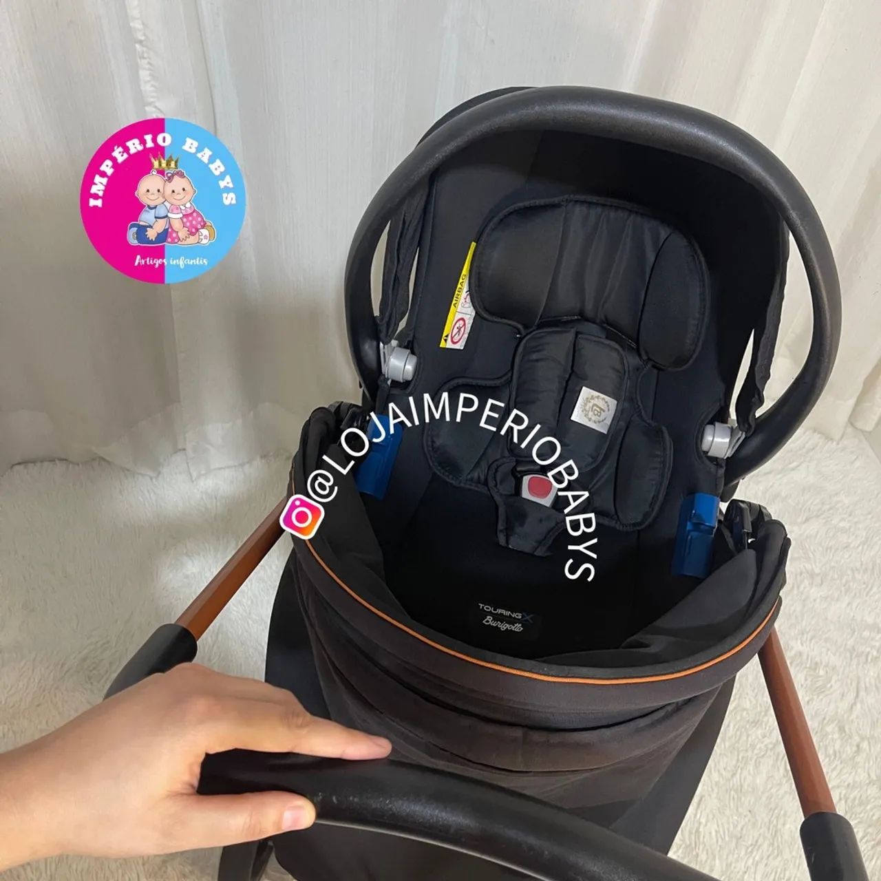Carrinho de bebê com bebê conforto burigotto  - Foto 4