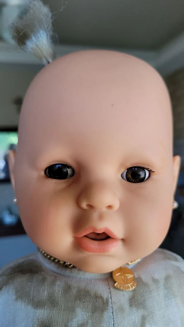 Boneca Bebê  estrela olhos castanhos 1983