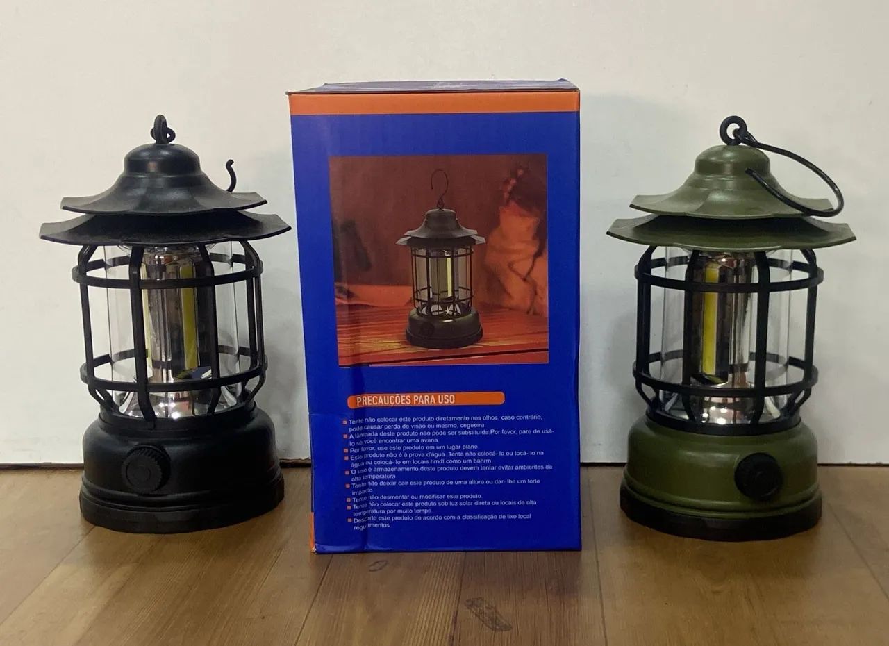 Lanterna Retrô LED para Camping e Decoração - Foto 2