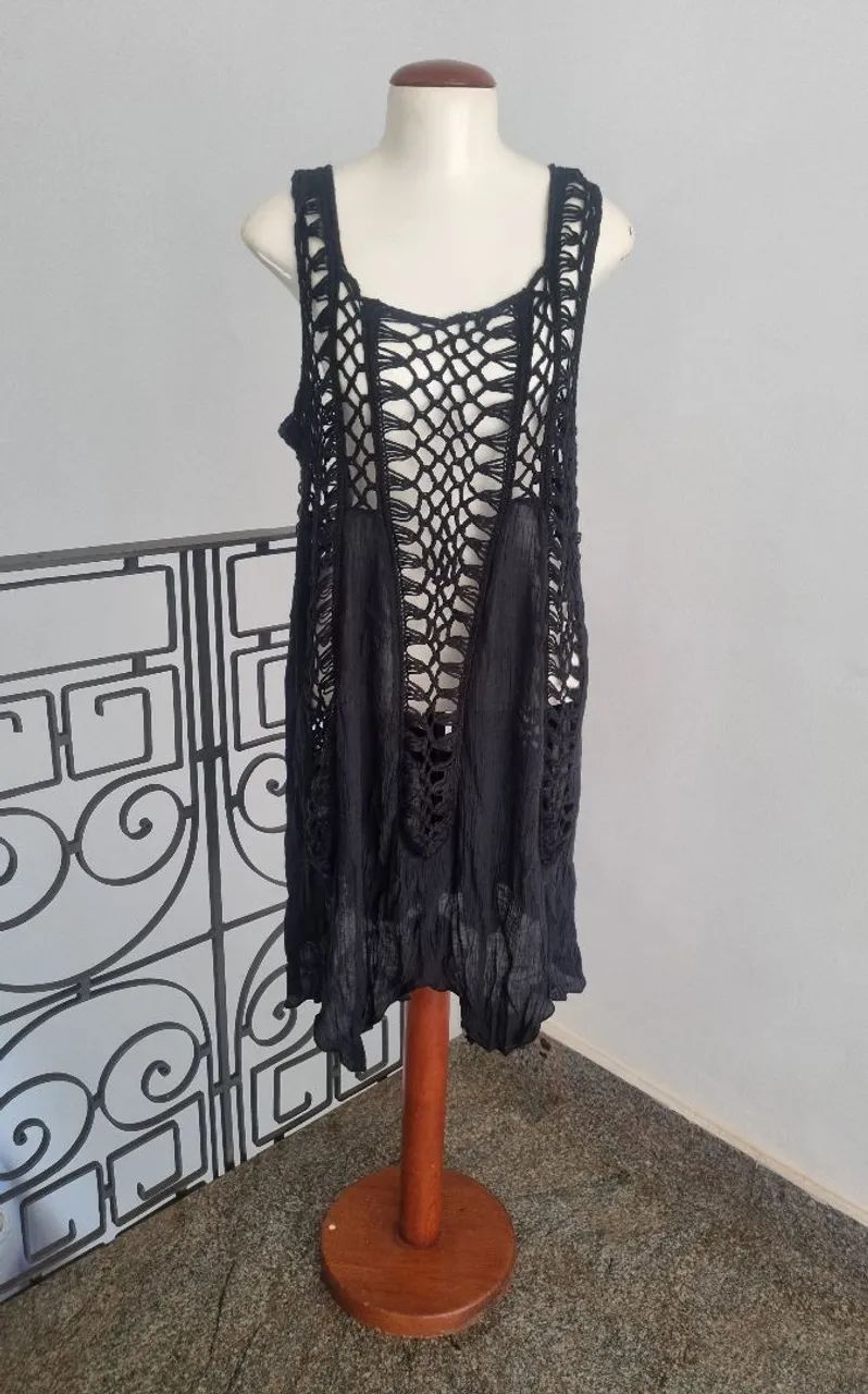 Saída de Praia em Croche Plus Size