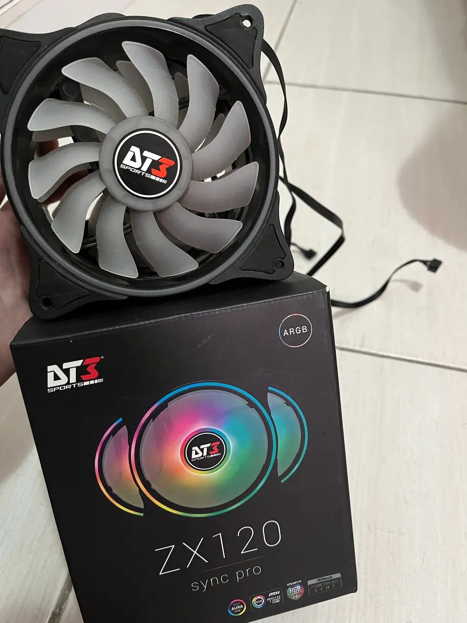 Kit Fan Dt3 Zx120 Sync Pro 3x Fans Rgb - Peças de Hardware