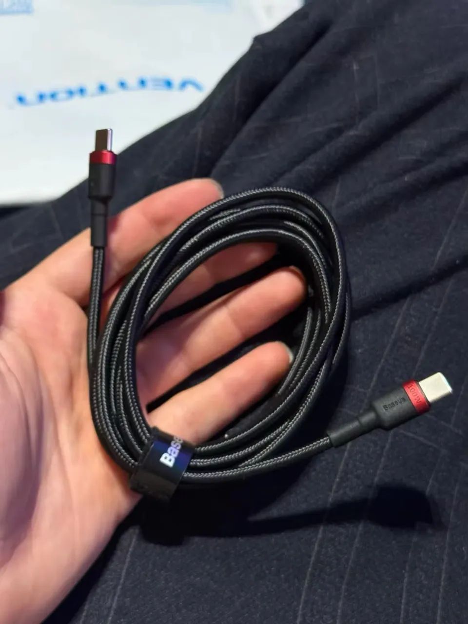 Cabo USB-C Baseus 100W Iphone e MacBook 2 Metros Jaquetado. - Foto 2