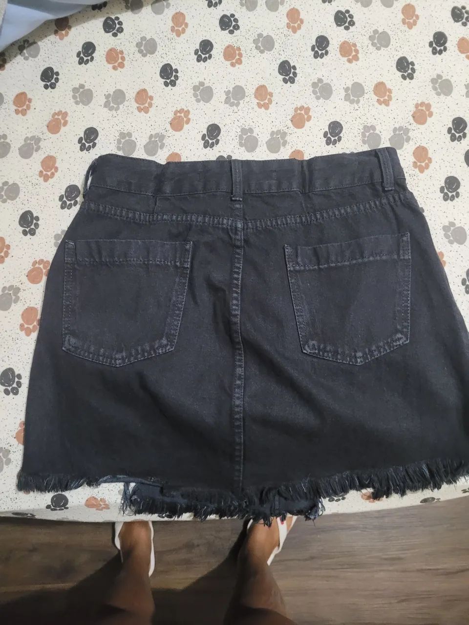 Saia jeans preta destroyed youcom - Foto 2