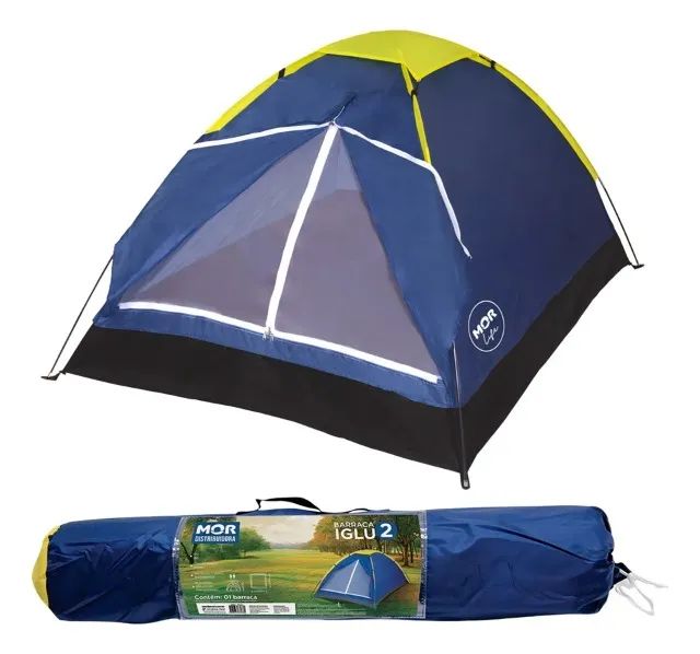 Barraca Camping Mor Para 2 Pessoas Azul - Foto 3