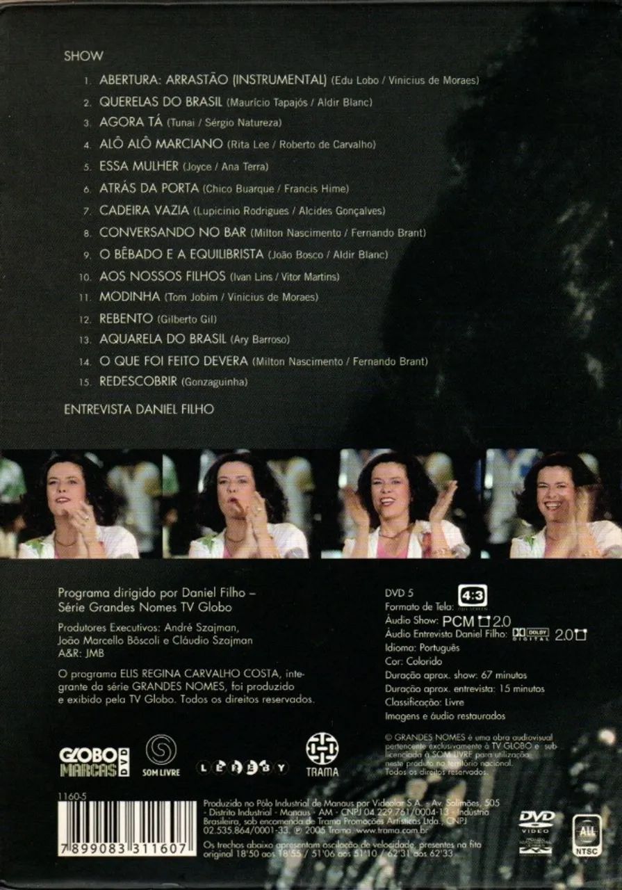 Dvd Elis Regina - Séries Grandes Nomes Tv Globo - Foto 2