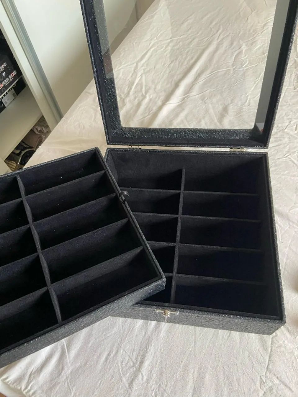 Estojo porta óculos para 20 óculos Preto