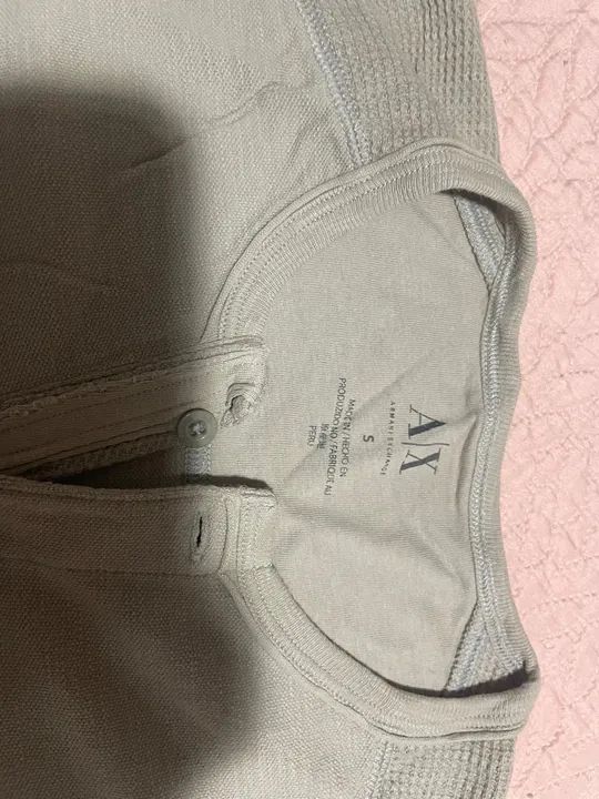 Camiseta Manga Curta Cinza Claro Armani Exchange - Foto 2