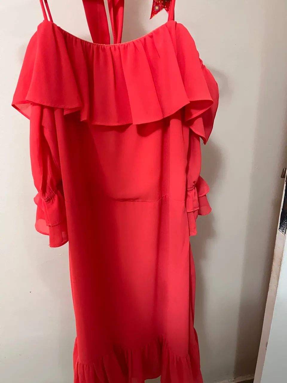 Vestido social com babados SEMINOVO - Foto 2