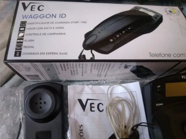 Telefone com fio Preto Vec 46iV9 muito novo - Foto 3
