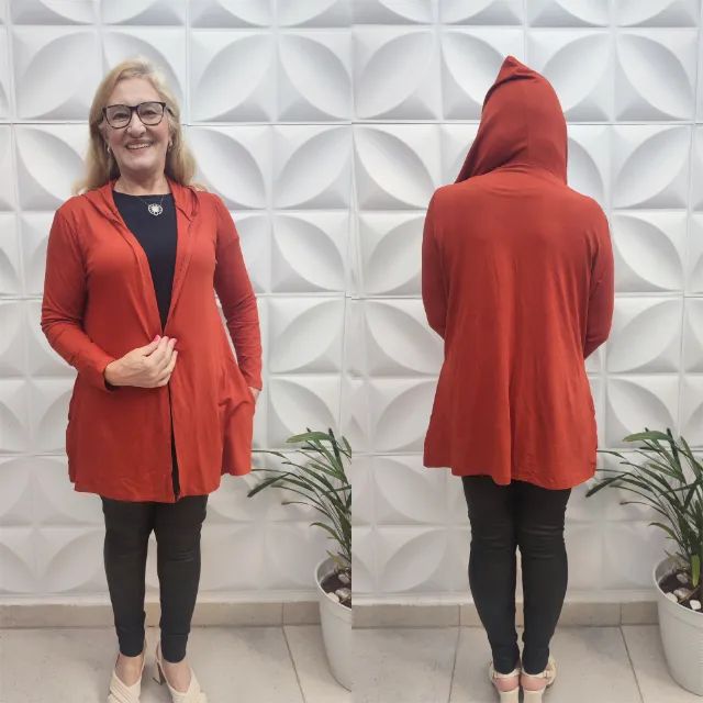 Cardigan Feminino com Capuz - Leveza, Estilo e Conforto o Ano Todo! - Foto 3