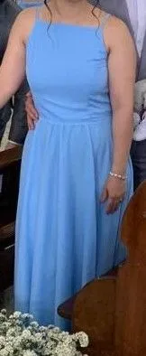 Vestido azul longo