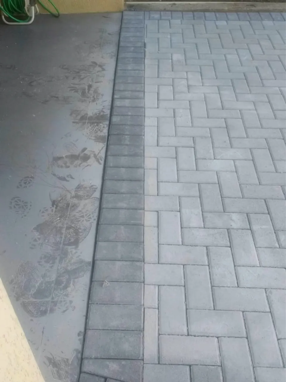 Piso de Concreto com Acabamento em Blocos