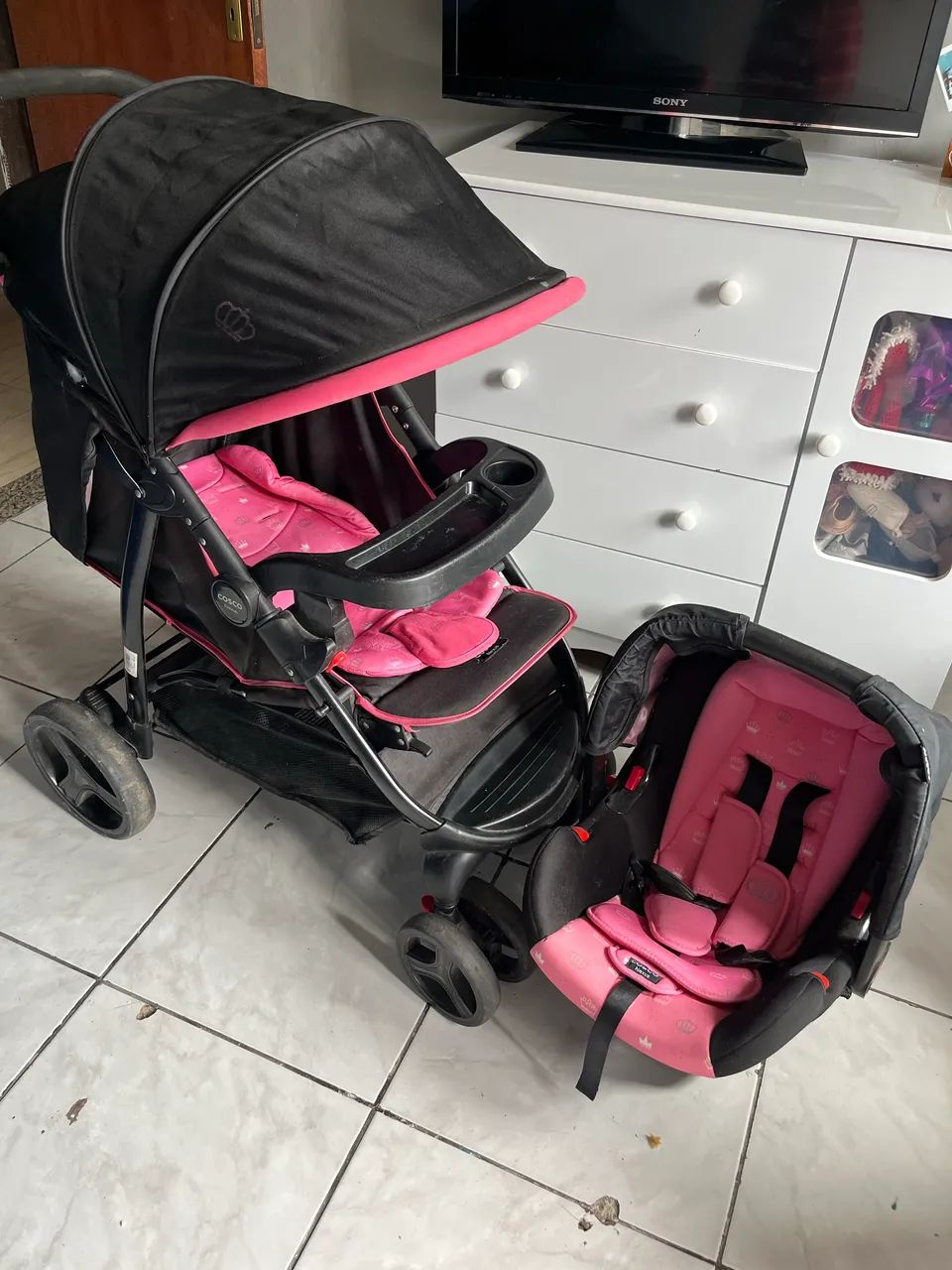 Carrinho de bebê + bebê conforto  - Foto 2