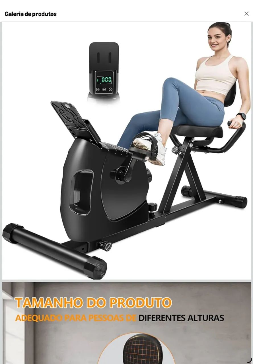 Bicicleta Ergométrica Horizontal Wulnar - Foto 2