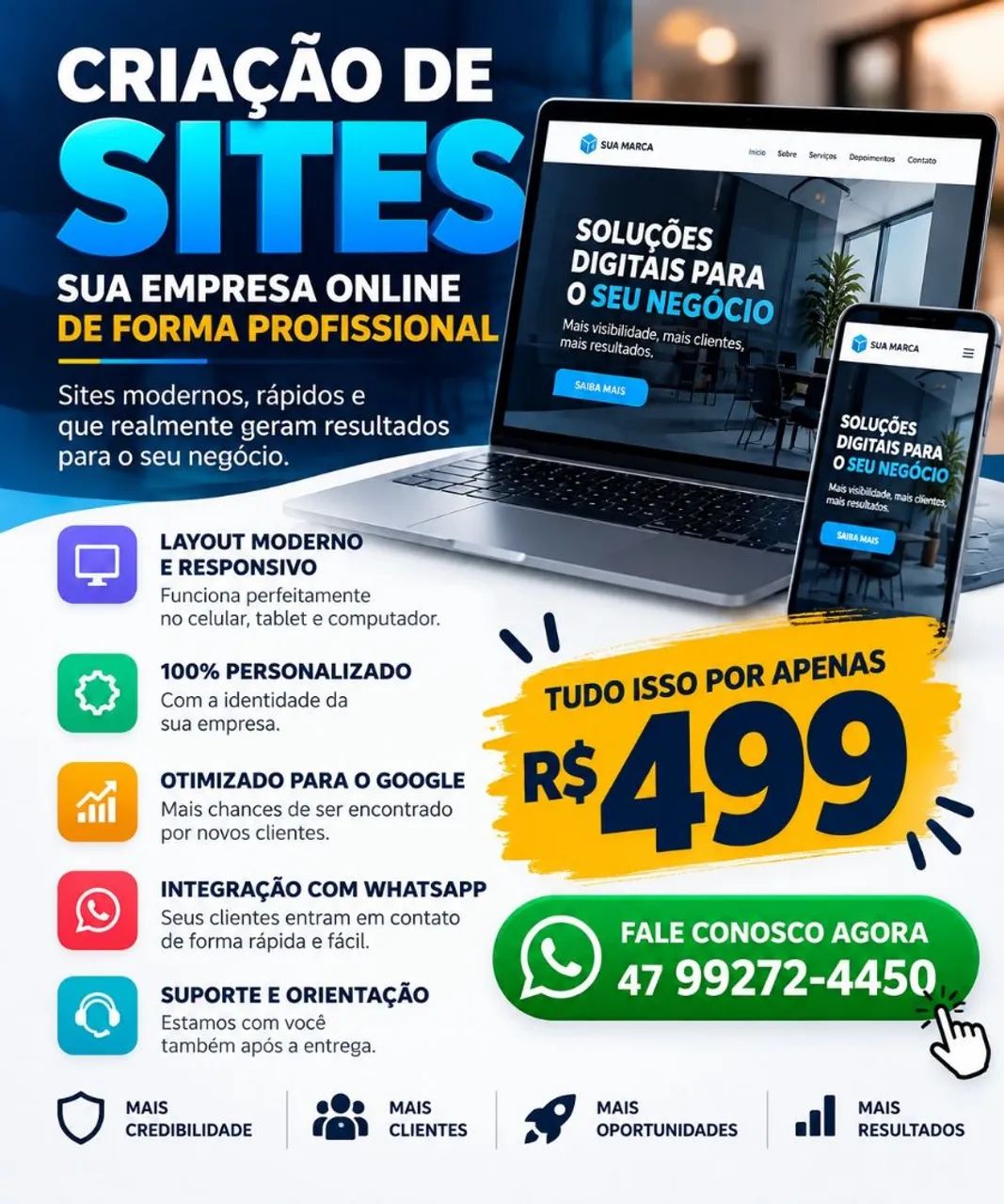 Faça o seu site conosco 