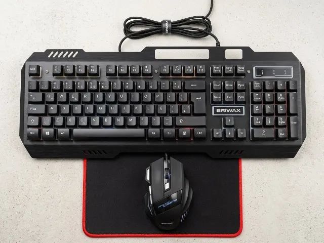 Teclado 90% Mecânico, Mouse e Mouse PAD.