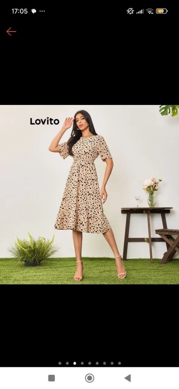 Vestido casual leopardo (cáqui) - Foto 3
