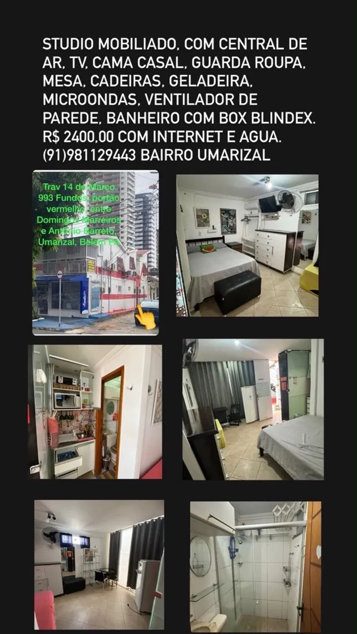 Studio mobiliado no Umarizal 