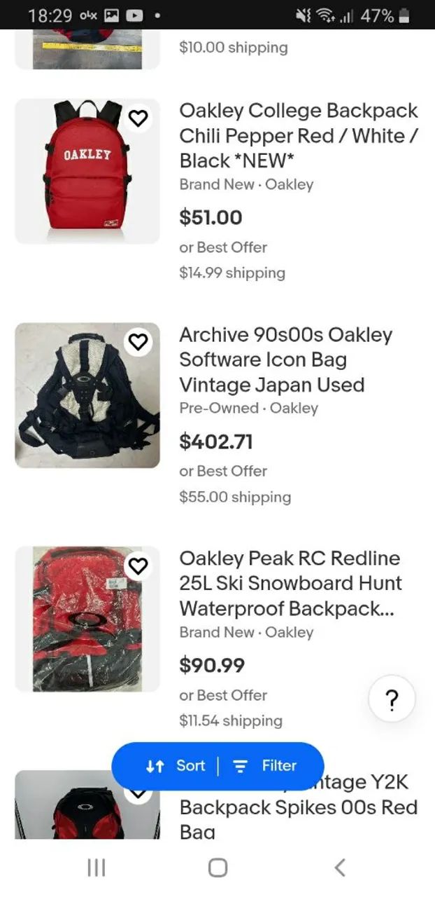Mochila Oakley Icon 1° edição, 1999 Artigo único no Brasil