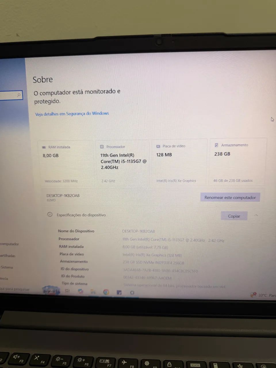Notebook Acer i5 11 geração  placa de vídeo íris Xe - Foto 3