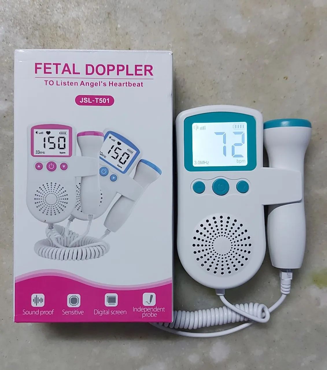 Doppler fetal p ouvir batimentos cardíacos do bebê 