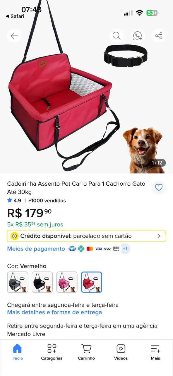Assento pet para transporte em carro - Foto 3