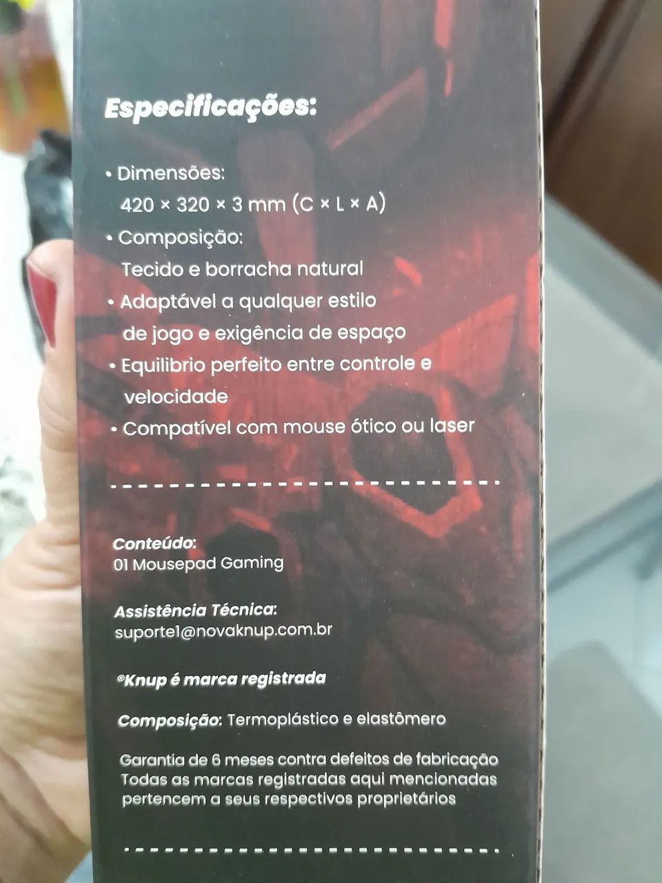 Mouse pad emborrachado