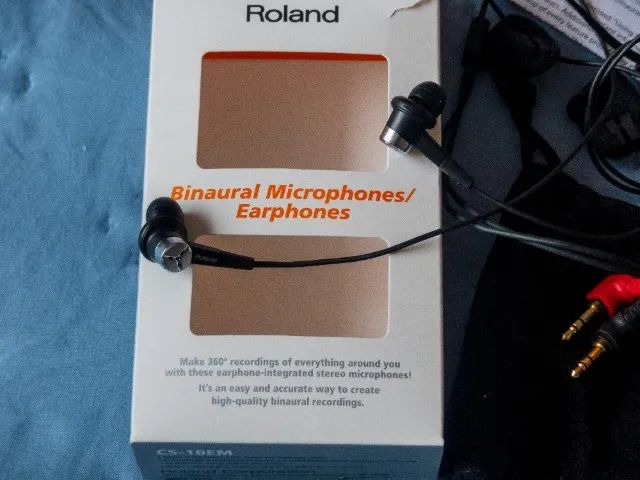 Microfone ASMR áudio 3D binaural - Roland CS-10EM