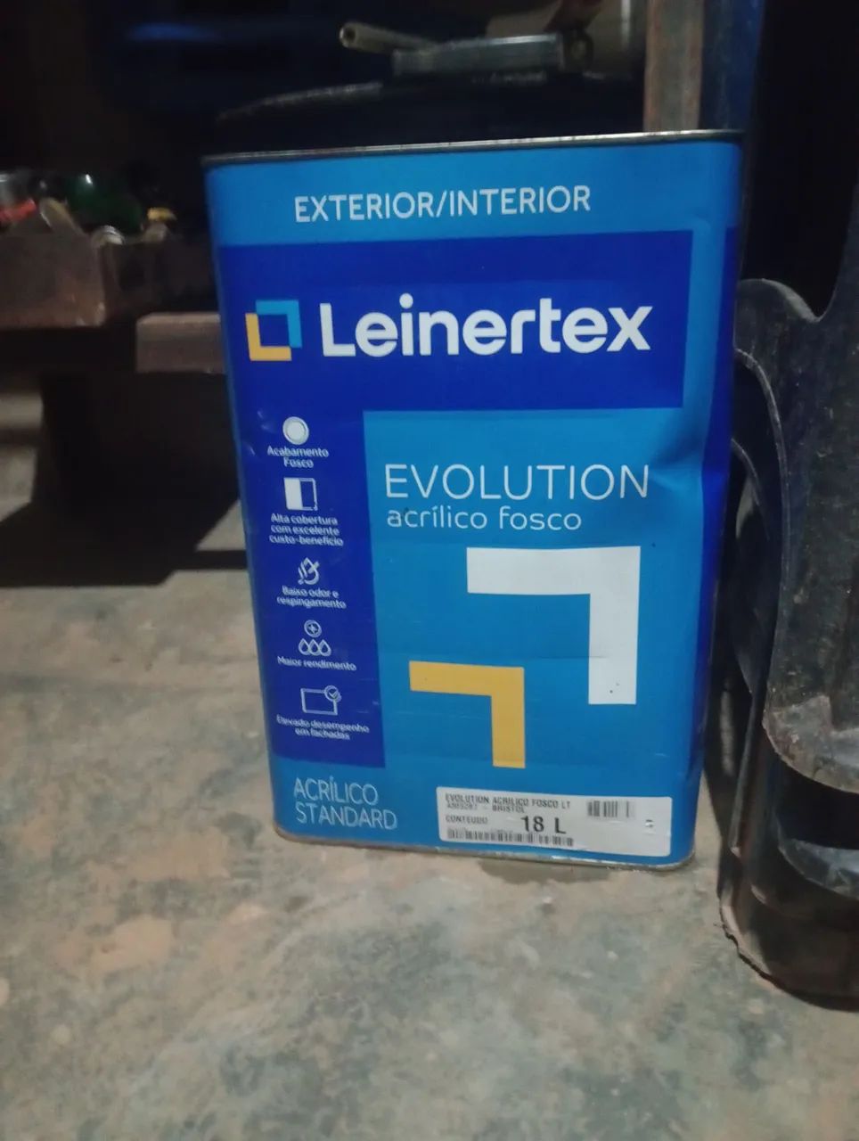 ? Tinta Acrílica Fosca Leinertex 18L - Nova e Lacrada