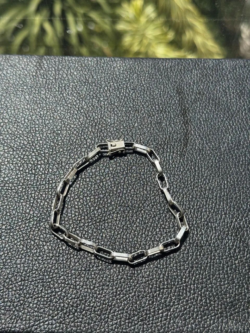 Pulseira masculina elos prata 925