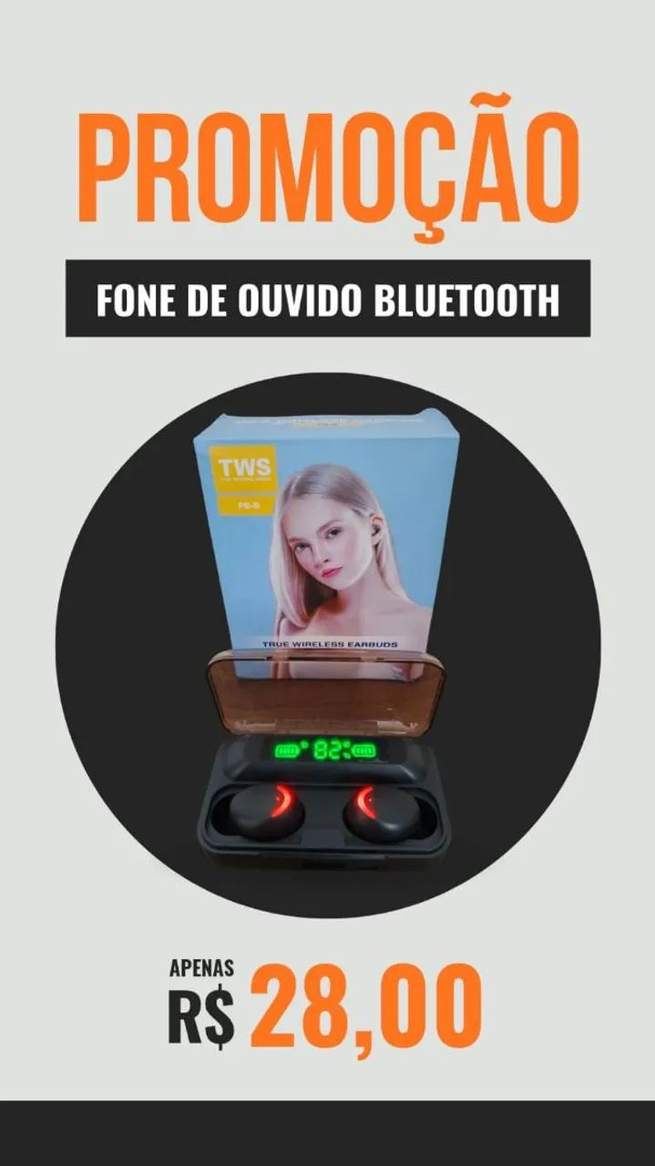 Fone de ouvido bluetooth 