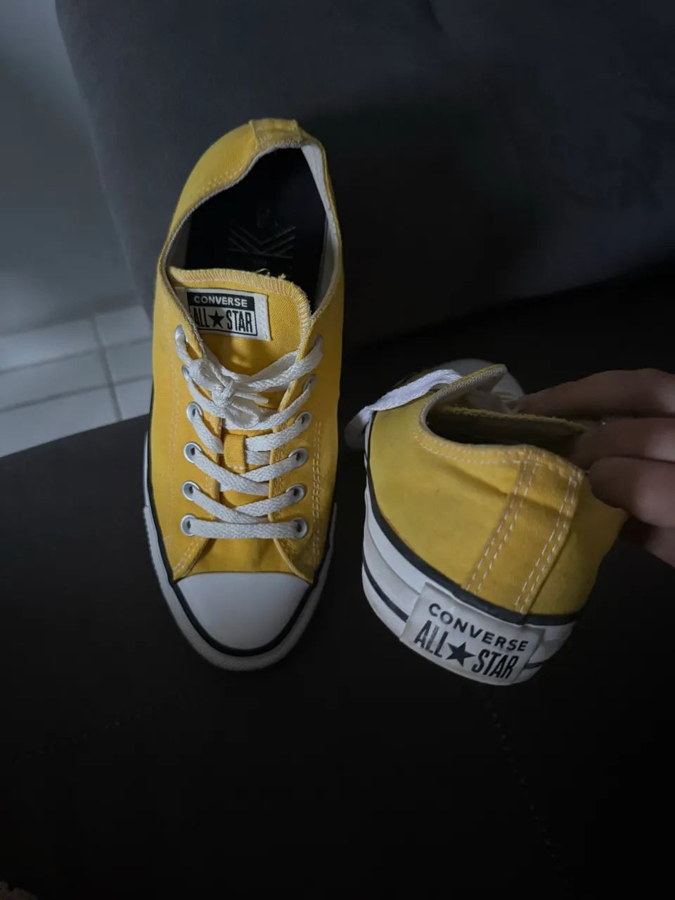 Vendo All Star amarelo usado  - Foto 4