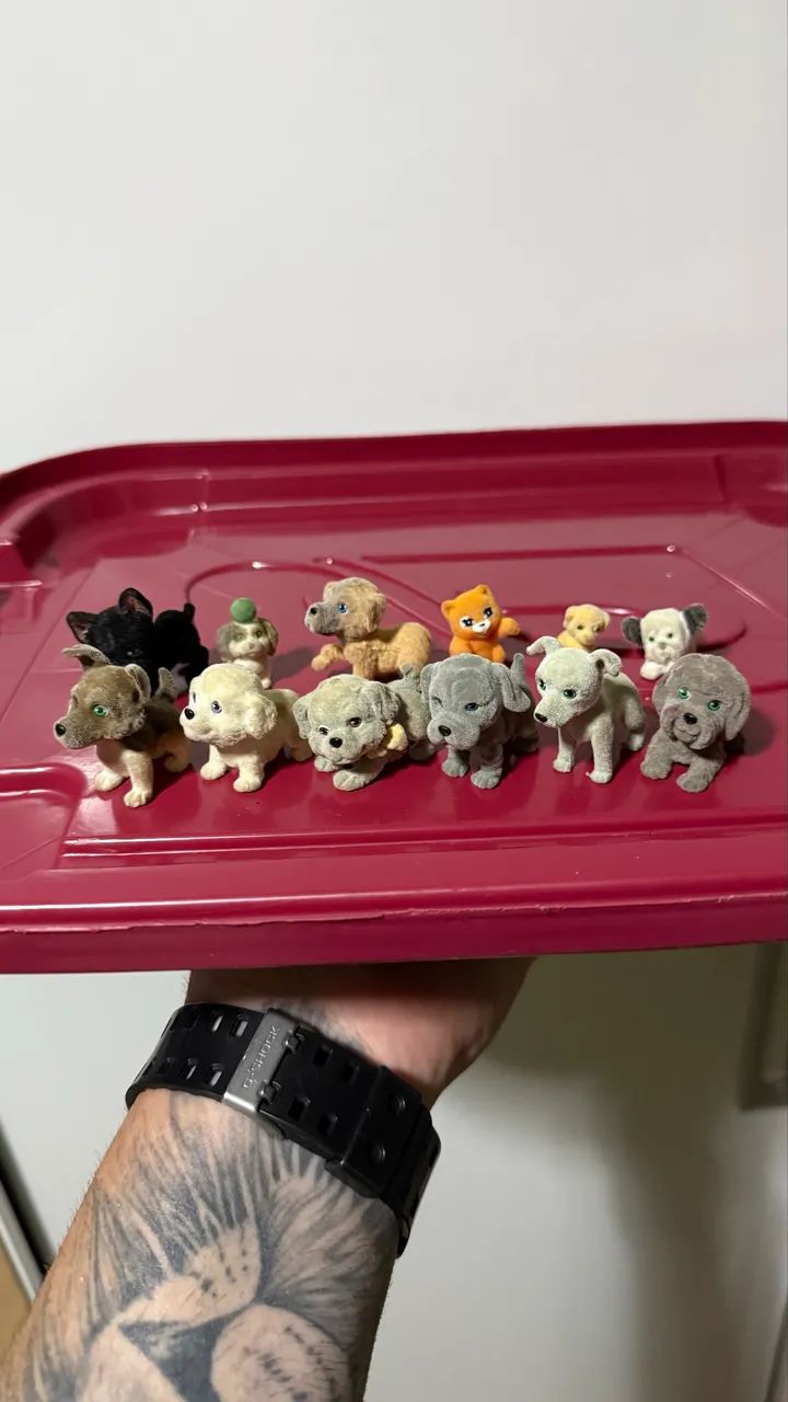 miniaturas de cachorrinhos aveludados