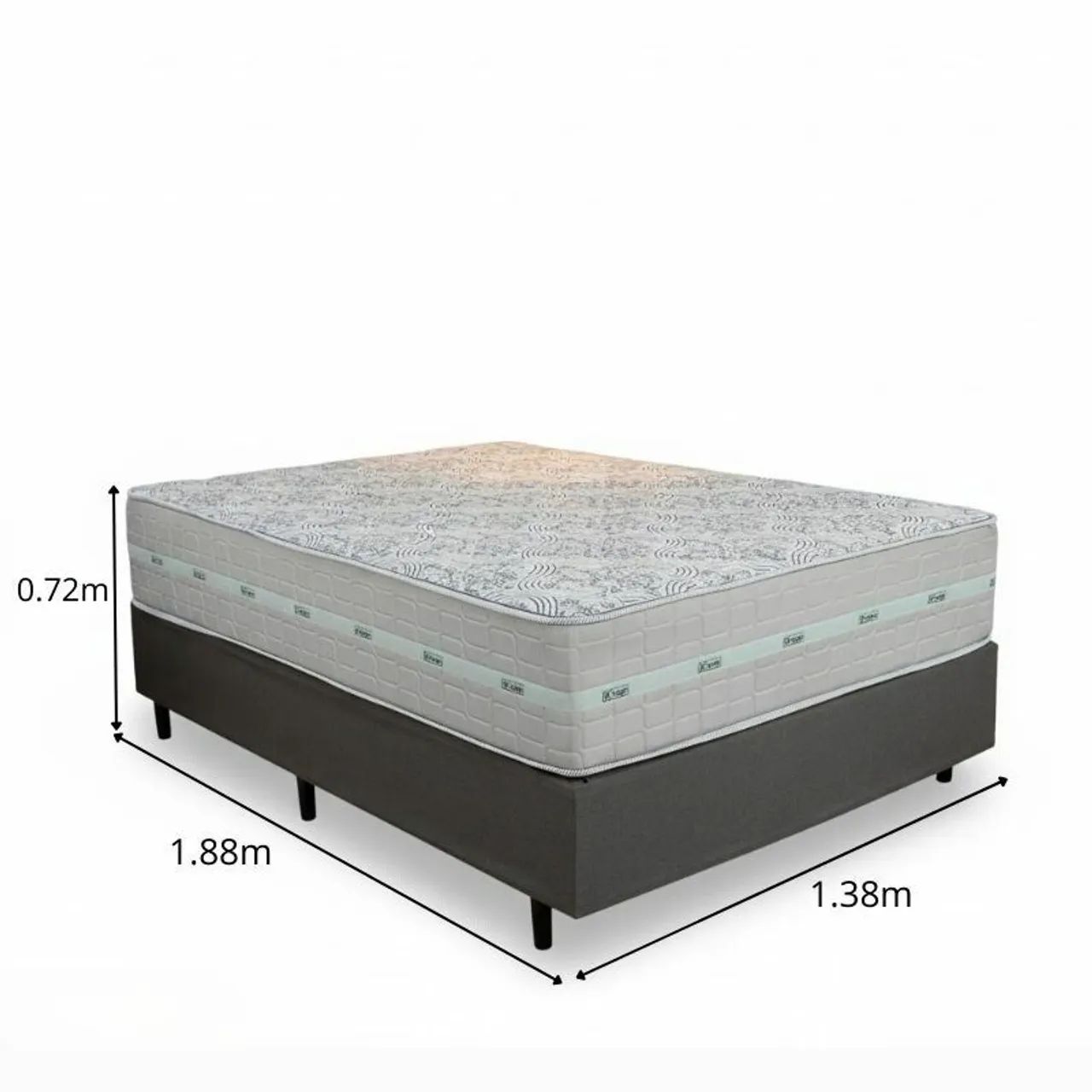 Colchão Casal Molas Ensacadas + Base Box  - Foto 4
