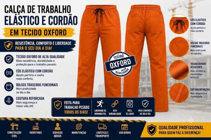 Calça em oxford para uso profissional - Foto 2